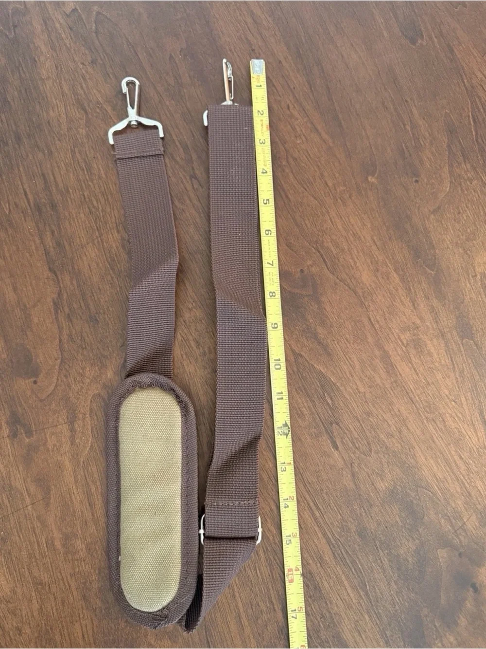 NWOT Bella Russo Khaki Canvas Padded Laptop Bag With Adjustable Strap & Pockets